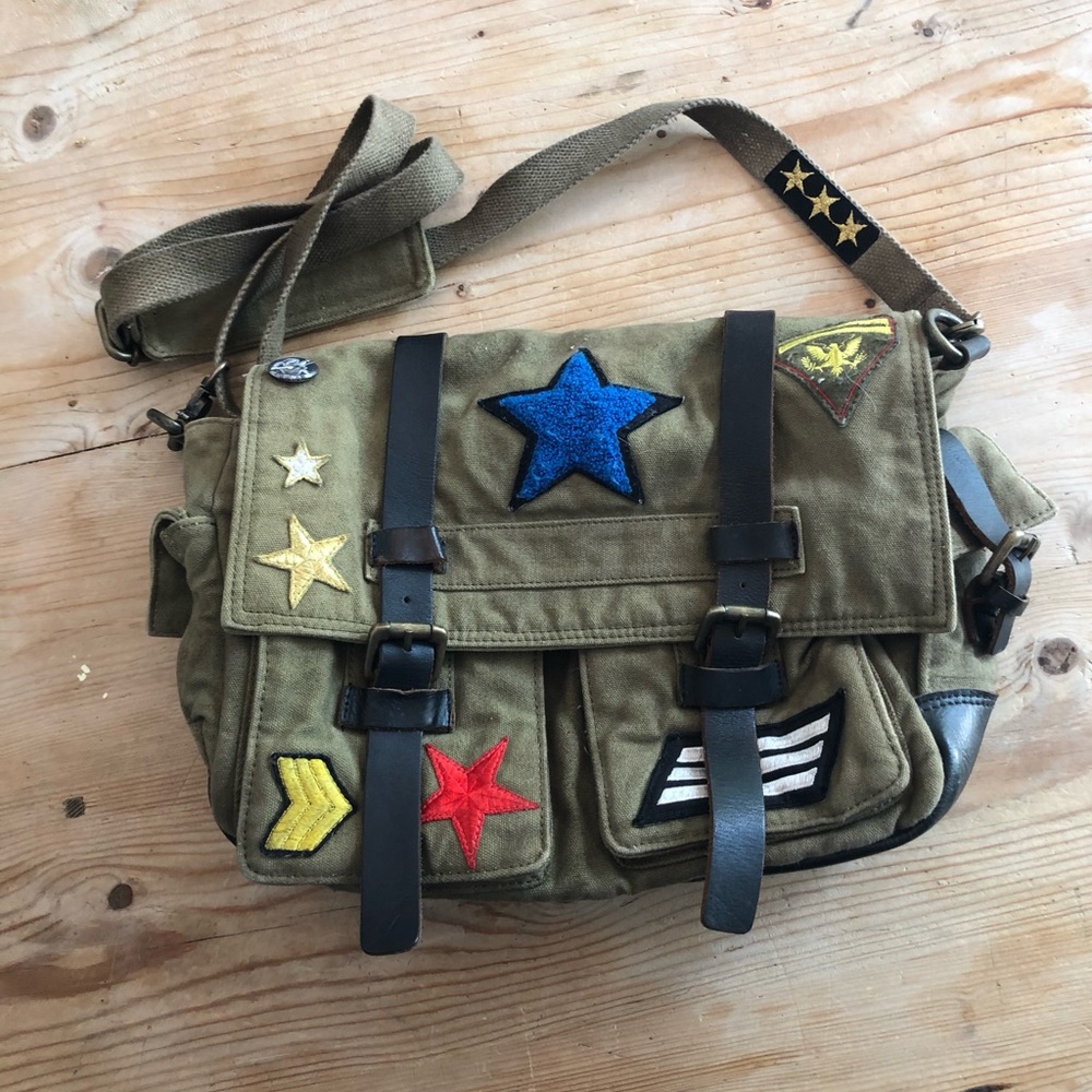 Free People military style messenger bag